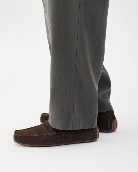 Vagabond Lorenzo Loafer - Dunkelbraunes, Veloursleder