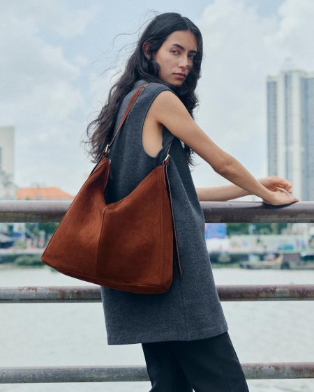 Vagabond Hilo Tasche - Braunes, Veloursleder