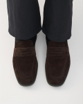 Vagabond Troy Loafer - Braunes, Veloursleder
