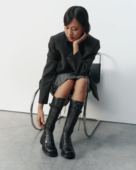 Vagabond Karlie Hohe Stiefel - Schwarzes, Leder
