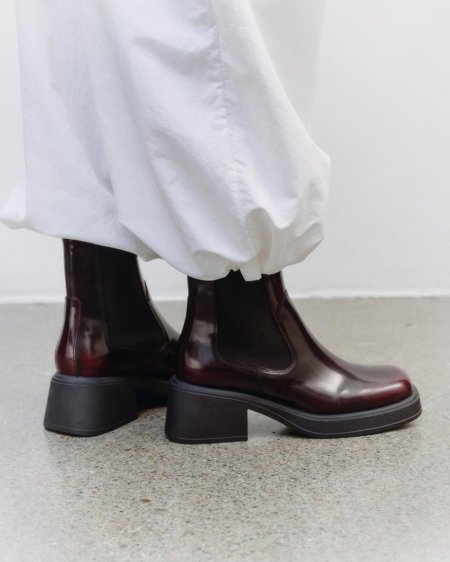 Vagabond Dorah Stiefel - Dunkelrotes, Poliertes Leder Vagabond Dorah Stiefel - Dunkelrotes, Poliertes Leder