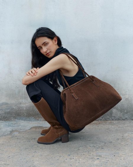 Vagabond Louisiana Tasche - Dunkelbraunes, Veloursleder