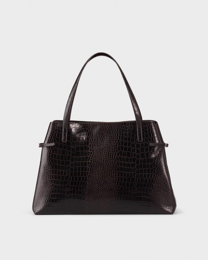 Vagabond Cannes Tasche - Braunes, Geprägtes Leder Vagabond Cannes Tasche - Braunes, Geprägtes Leder