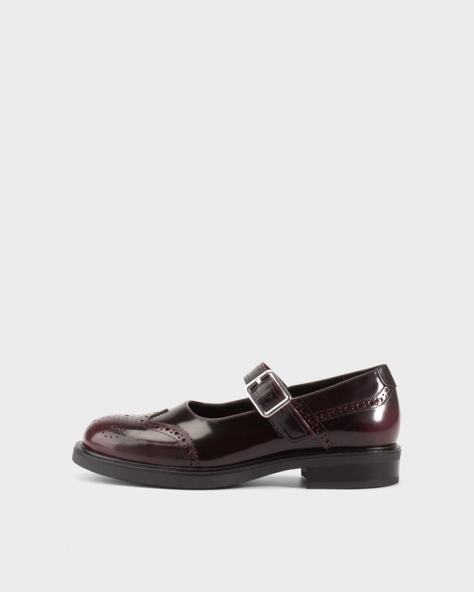 Vagabond Freya Schuhe - Dunkelrotes, Poliertes Leder Vagabond Freya Schuhe - Dunkelrotes, Poliertes Leder