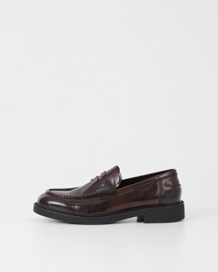 Vagabond Alex M Loafer - Dunkelrotes, Poliertes Leder Vagabond Alex M Loafer - Dunkelrotes, Poliertes Leder