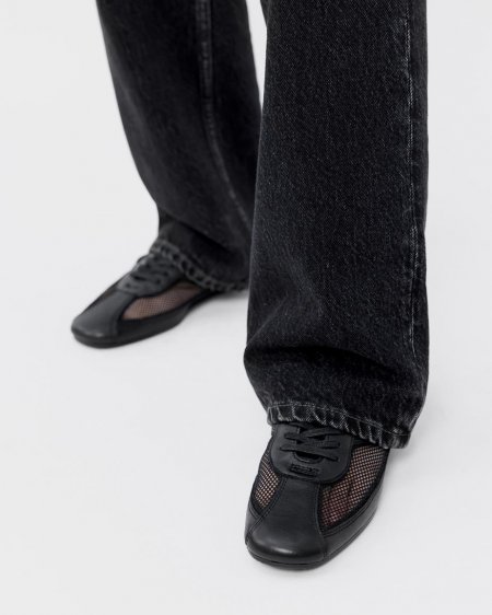 Vagabond Hillary Sneaker - Schwarzes, Leder/Netzstoff Vagabond Hillary Sneaker - Schwarzes, Leder/Netzstoff