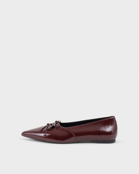 Vagabond Hermine Ballerinas - Dunkelrotes, Lackleder
