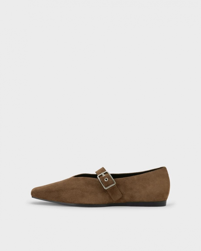 Vagabond Wioletta Ballerinas - Braunes, Veloursleder