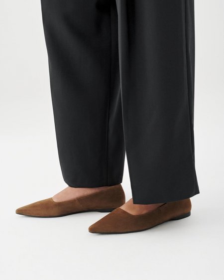 Vagabond Hermine Ballerinas - Braunes, Veloursleder