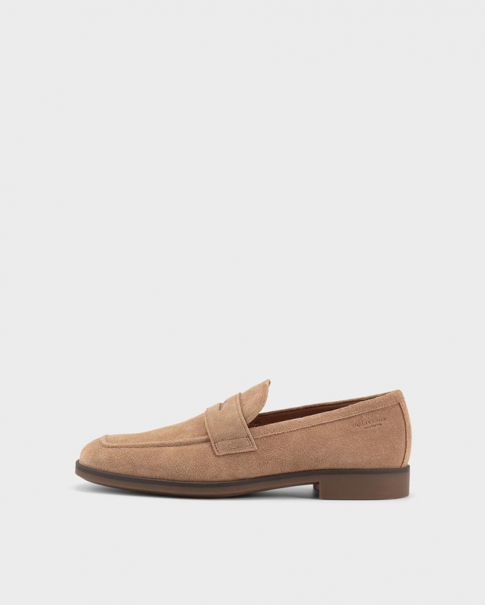 Vagabond Troy Loafer - Beiges, Veloursleder Vagabond Troy Loafer - Beiges, Veloursleder