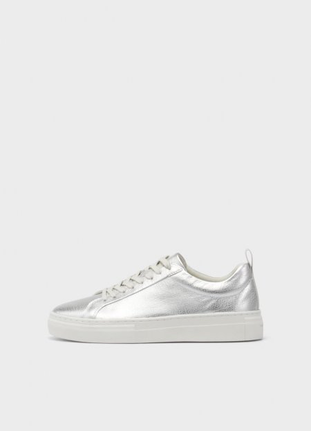 Vagabond Zoe Platform Sneaker - Silber, Metallic-Leder