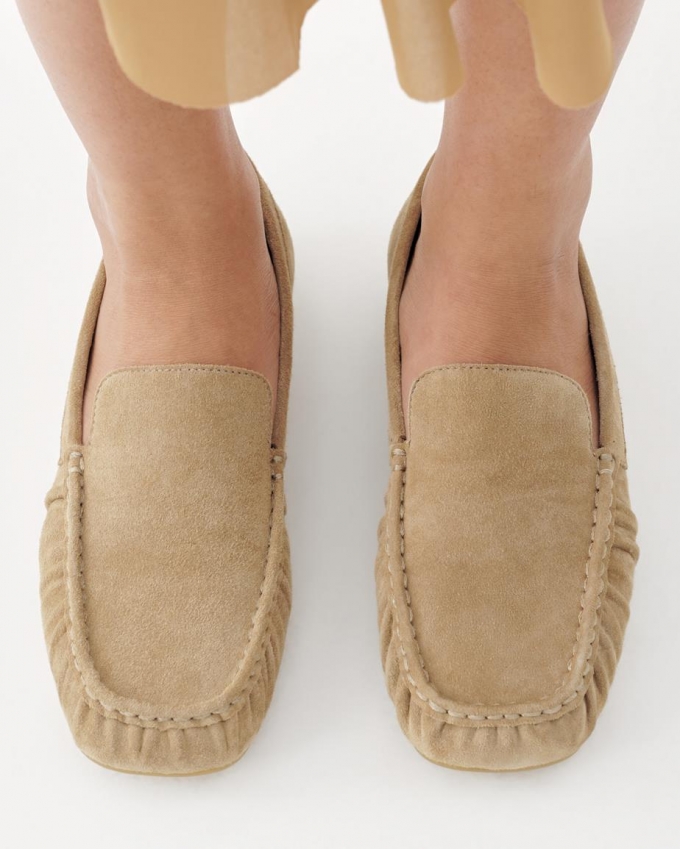 Vagabond Mika Loafer - Beiges, Veloursleder Vagabond Mika Loafer - Beiges, Veloursleder