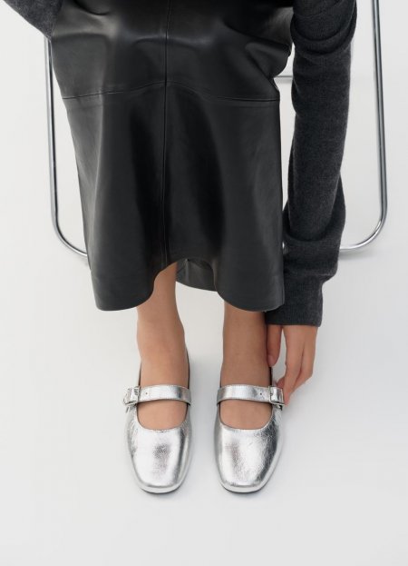 Vagabond Jolin Ballerinas - Silber, Metallic-Leder