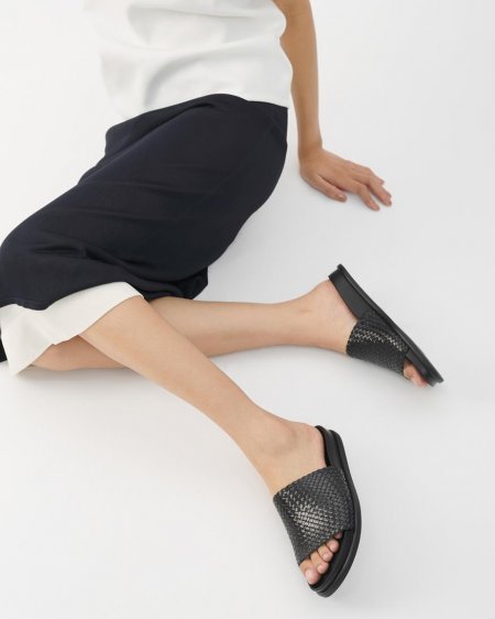 Vagabond Effie Sandalen - Schwarzes, Geflochtenes Leder