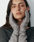 Vagabond Extra Long Glove W - Hellgrau, Leder