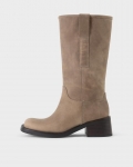 Vagabond Nour Hohe Stiefel - Hellbraunes, Geöltes Nubukleder