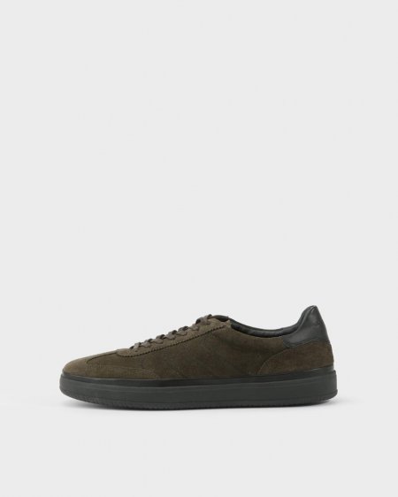 Vagabond Leo Sneaker - Dunkelgrün, Veloursleder