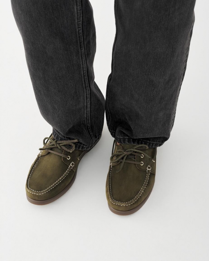Vagabond Loui M Schuhe - Dunkelgrün, Verwaschenes Wildleder