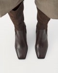 Vagabond Hedda Hohe Stiefel - Braunes, Leder/Kombination