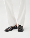 Vagabond Ellis Sandalen - Schwarzes, Poliertes Leder