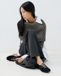 Vagabond Hollie Ballerinas - Schwarzes, Veloursleder