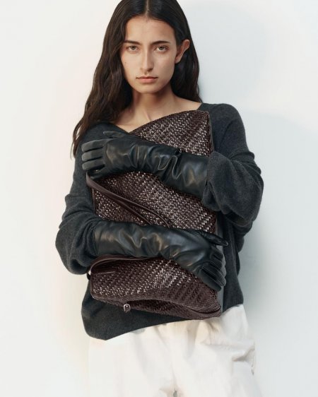Vagabond Extra Long Glove W - Schwarzes, Leder
