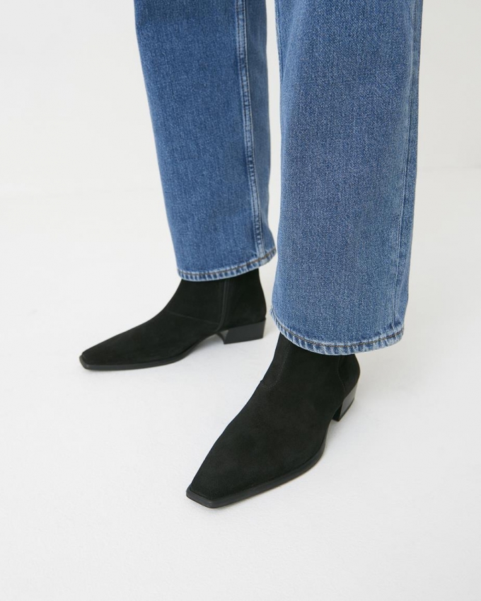 Vagabond Nella Stiefeletten - Schwarzes, Veloursleder Vagabond Nella Stiefeletten - Schwarzes, Veloursleder