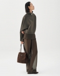 Vagabond Cannes Mid Tasche - Dunkelbraunes, Veloursleder