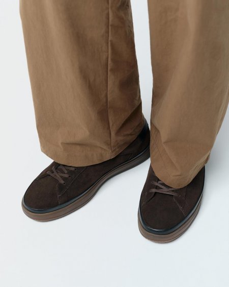 Vagabond Leo Sneaker - Dunkelbraunes, Veloursleder