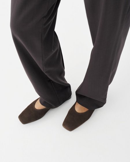 Vagabond Delia Ballerinas - Dunkelbraunes, Veloursleder