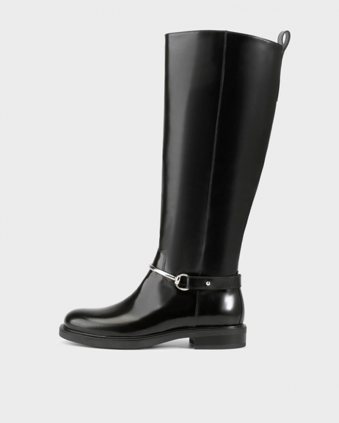 Vagabond Freya Hohe Stiefel - Schwarzes, Poliertes Leder Vagabond Freya Hohe Stiefel - Schwarzes, Poliertes Leder