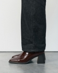 Vagabond Hedda Stiefeletten - Dunkelbraunes, Lackleder