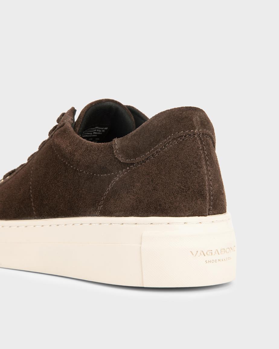 Vagabond Zoe Platform Sneaker - Dunkelbraunes, Veloursleder