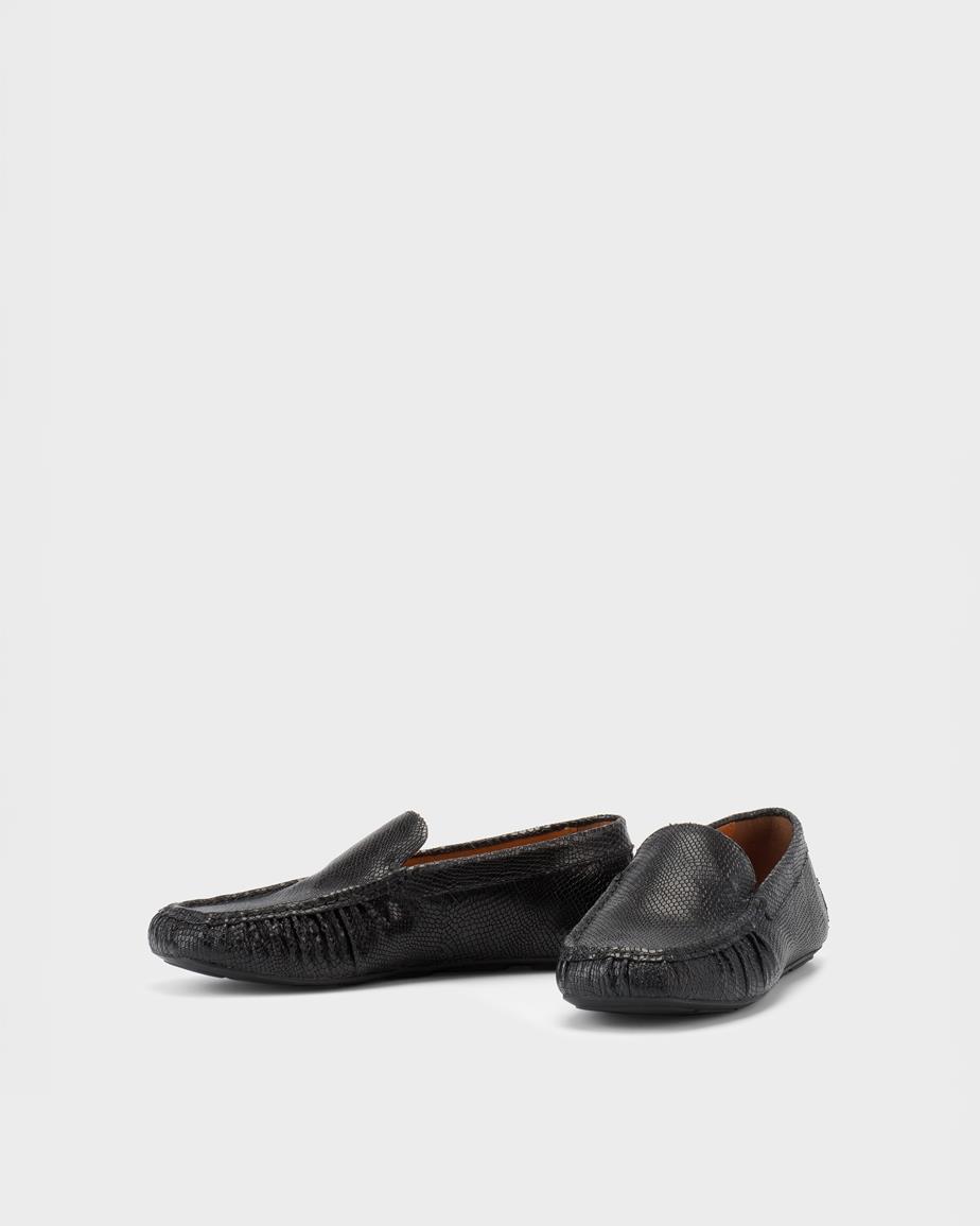 Vagabond Mika Loafer - Schwarzes, Geprägtes Leder