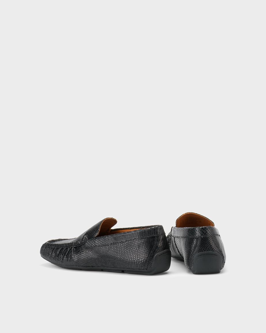 Vagabond Mika Loafer - Schwarzes, Geprägtes Leder