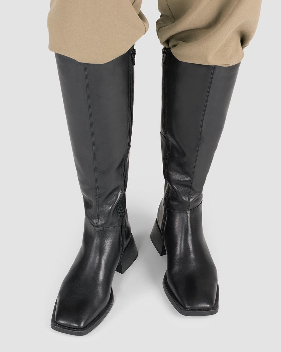 Vagabond Blanca Hohe Stiefel - Schwarzes, Leder