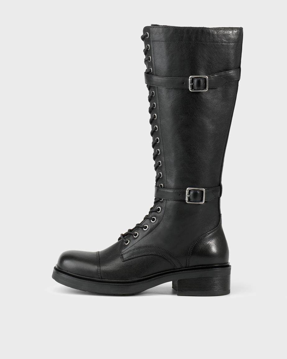 Vagabond Karlie Hohe Stiefel - Schwarzes, Leder