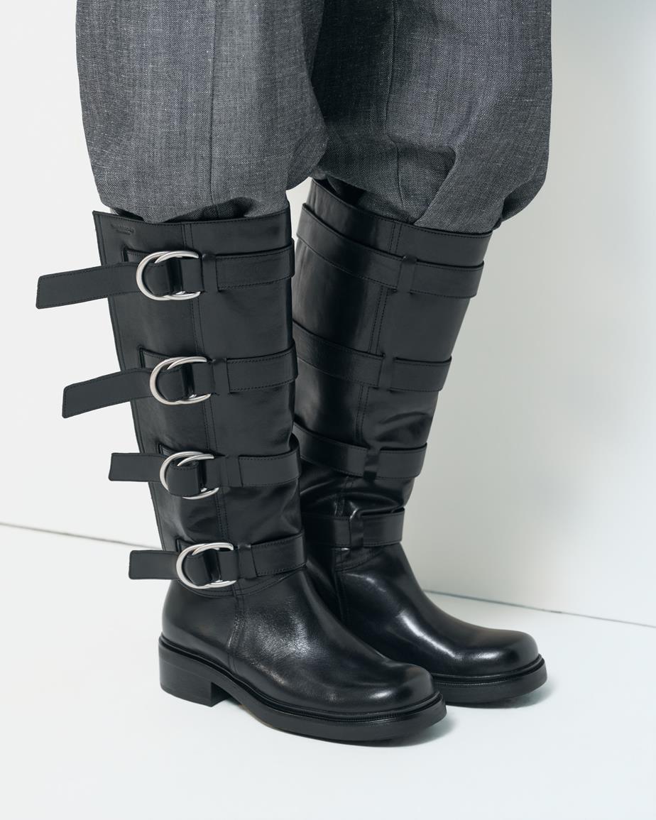 Vagabond Karlie Hohe Stiefel - Schwarzes, Leder