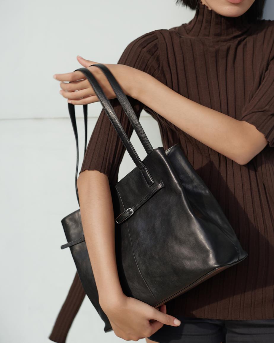 Vagabond Cannes Mid Tasche - Schwarzes, Leder
