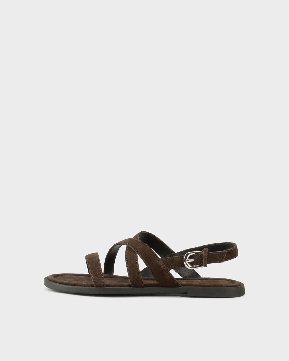 Vagabond Zaida Sandalen - Dunkelbraunes, Veloursleder