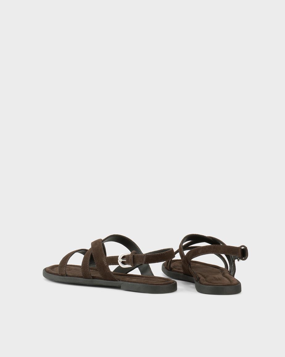 Vagabond Zaida Sandalen - Dunkelbraunes, Veloursleder