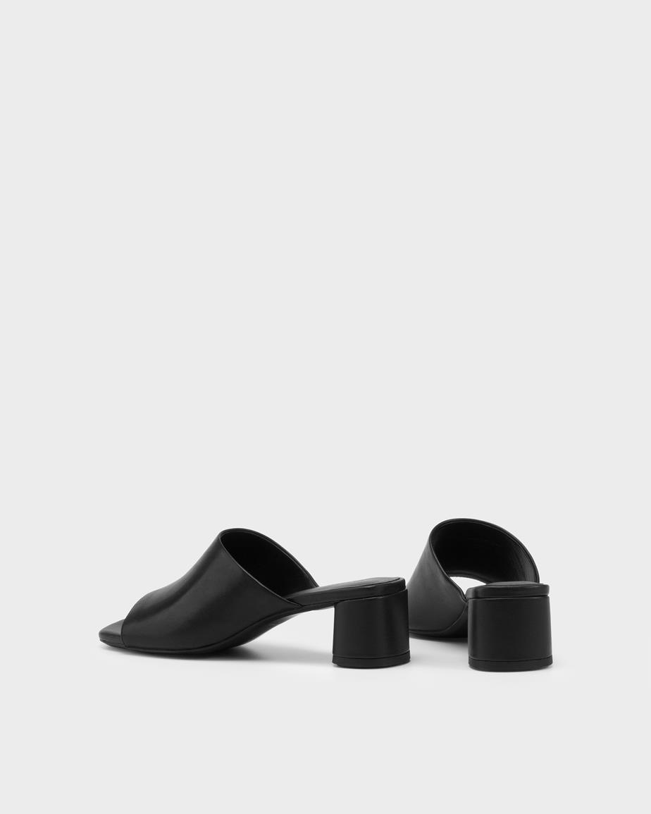 Vagabond Piper Mules - Schwarzes, Leder