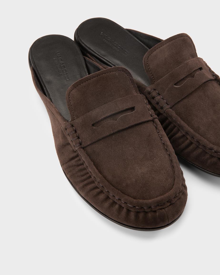 Vagabond Aleya Mules - Braunes, Veloursleder