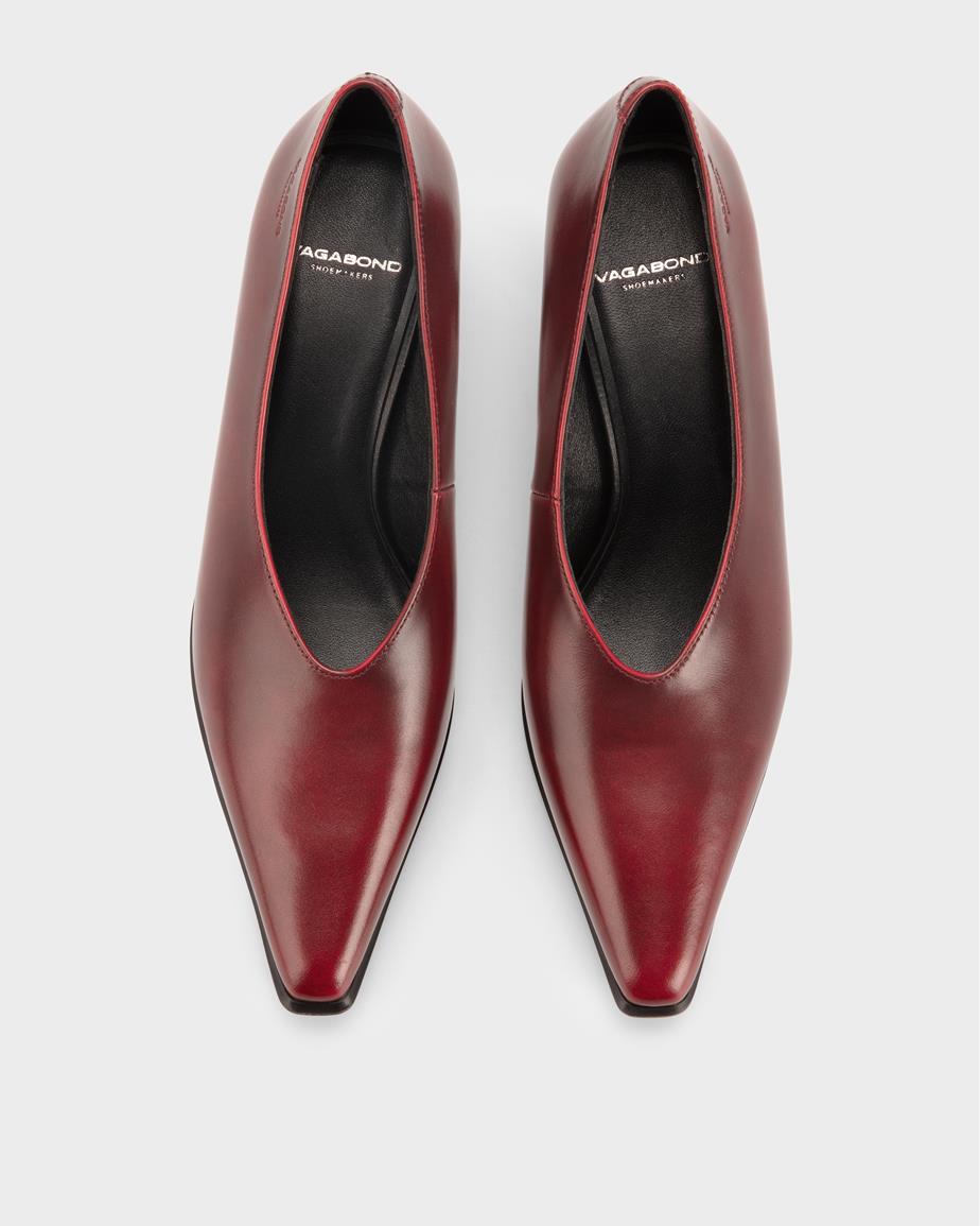 Vagabond Elly Pumps - Rotes, Gebürstet Leder