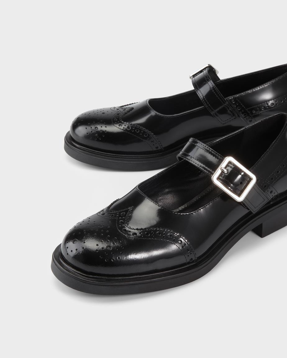 Vagabond Freya Schuhe - Schwarzes, Poliertes Leder