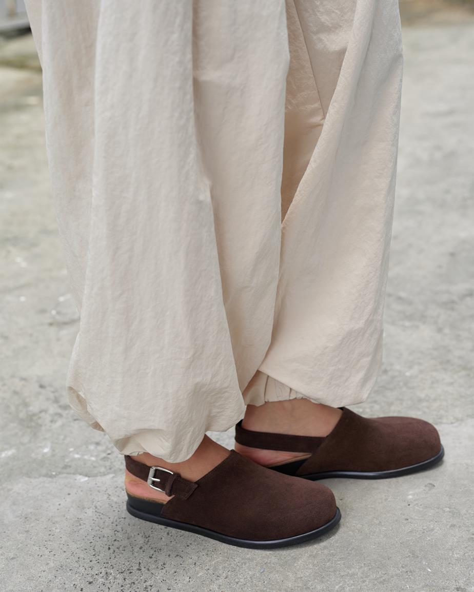 Vagabond Effie Mules - Braunes, Veloursleder
