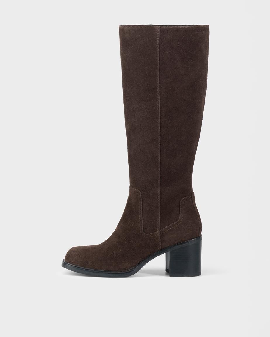Vagabond Meryl Hohe Stiefel - Dunkelbraunes, Veloursleder