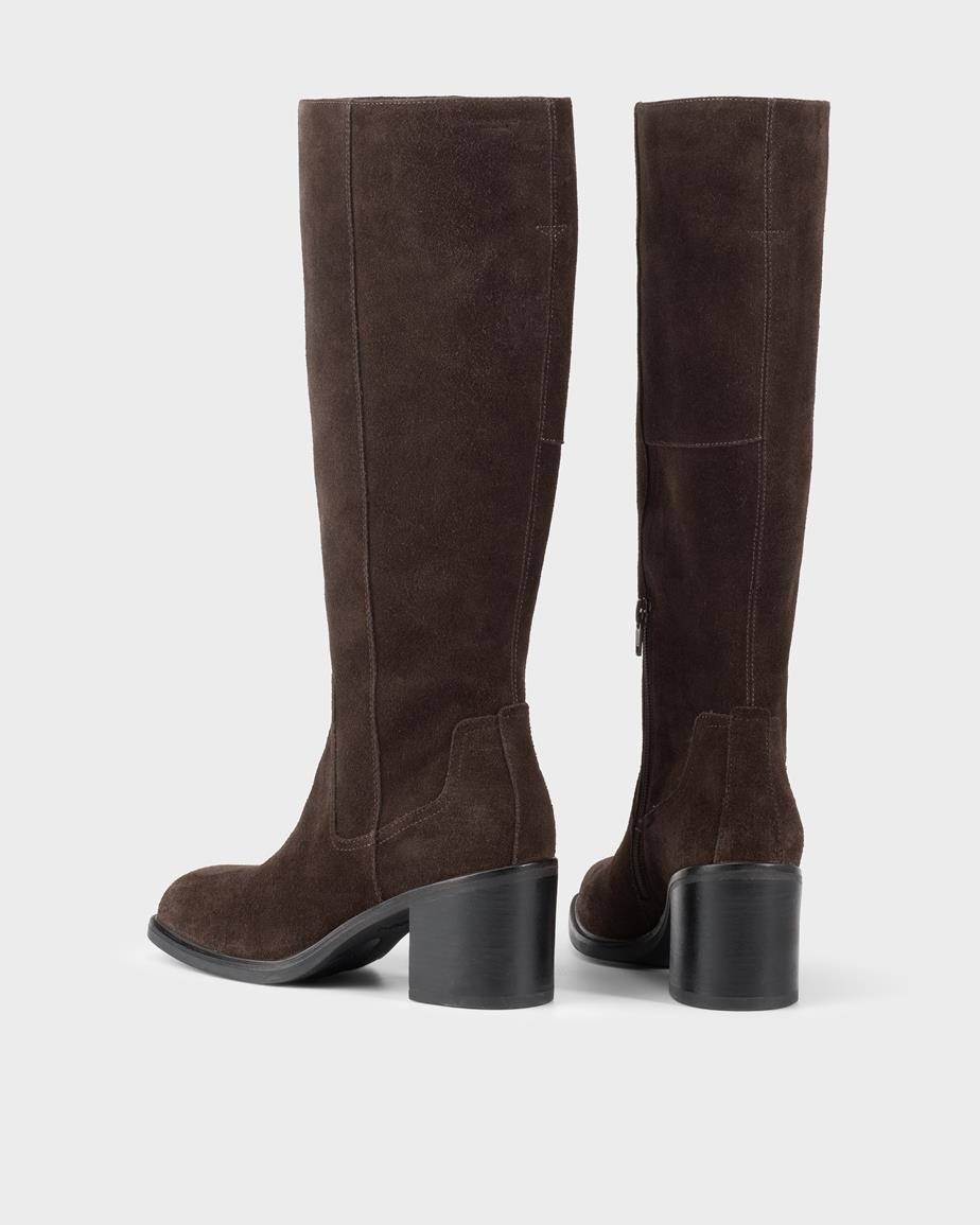 Vagabond Meryl Hohe Stiefel - Dunkelbraunes, Veloursleder