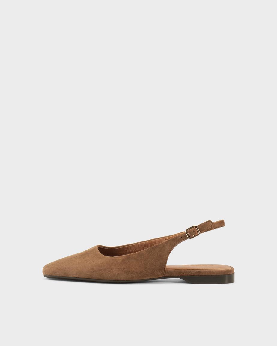 Vagabond Delia Ballerinas - Braunes, Veloursleder