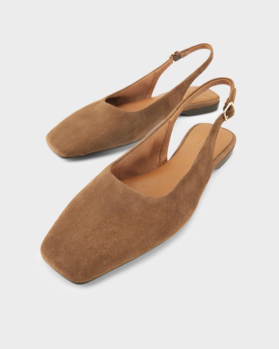 Vagabond Delia Ballerinas - Braunes, Veloursleder